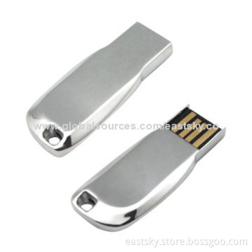 Custom mini USB flash drive, stainless steel, 64MB to 32GB memory capacity, USB2.0 interfaceNew